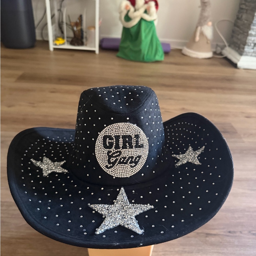 Black and Silver Cowboy Hat